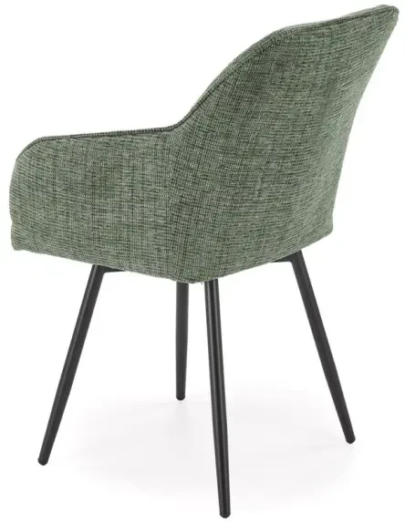 Krzesło obrotowe K576 tapicerowane do jadalni oliwkowy