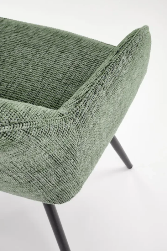 Krzesło obrotowe K576 tapicerowane do jadalni oliwkowy