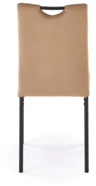 Krzesło K577 tapicerowane do jadalni beżowy / czarny