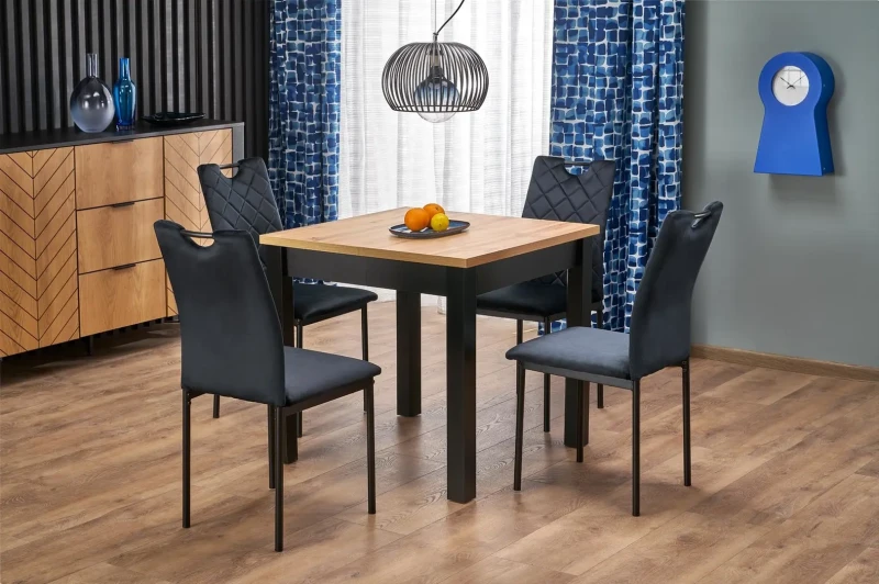 Krzesło K577 tapicerowane do jadalni czarny