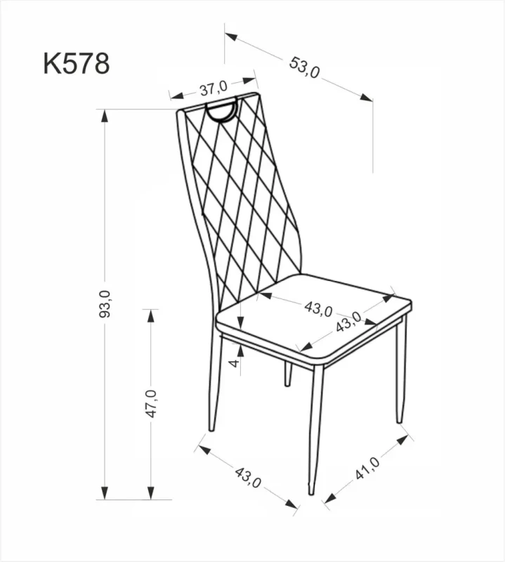 Krzesło tapicerowane K578 welurowe pikowane z oparciem do jadalni beżowy / srebrny