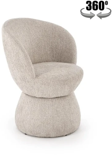Krzesło obrotowe K581 tapicerowane do jadalni beżowy