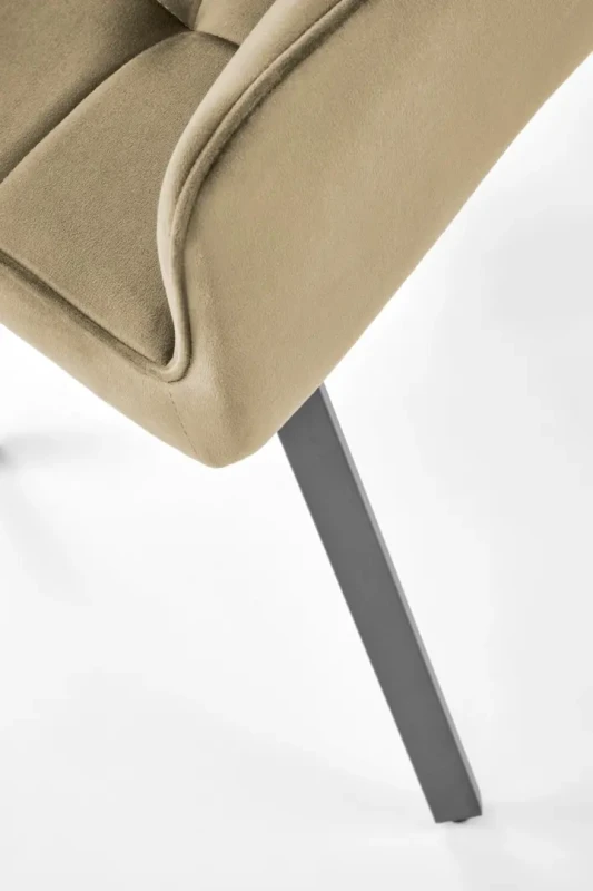 Krzesło K588 tapicerowane do jadalni beżowy/czarny