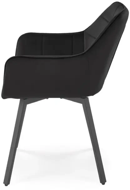 Krzesło obrotowe K588 tapicerowane do jadalni czarny