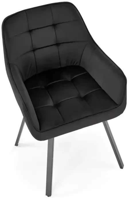 Krzesło obrotowe K588 tapicerowane do jadalni czarny