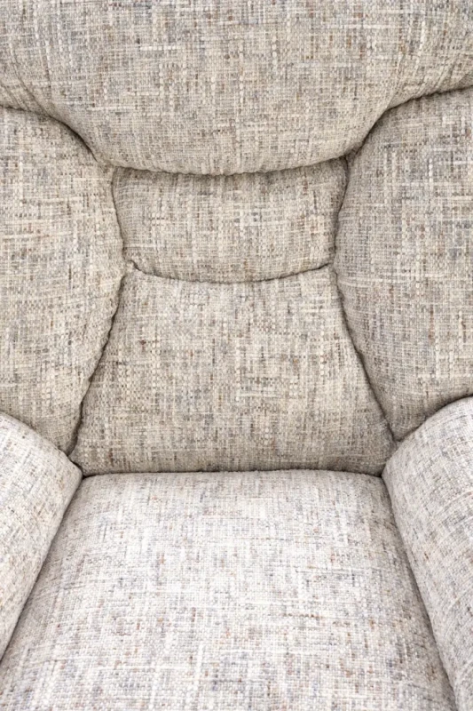 Fotel z podnóżkiem Kronos wypoczynkowy z funkcją kołyski do salonu beżowy