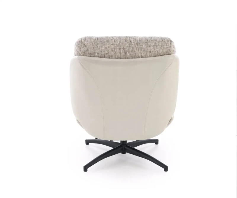 Fotel z podnóżkiem Kronos wypoczynkowy z funkcją kołyski do salonu beżowy