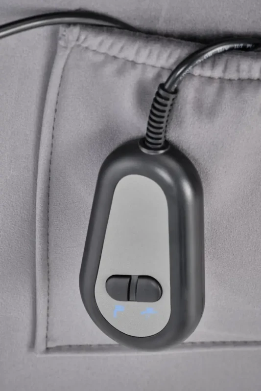 Fotel wypoczynkowy Maroni z funkcją elektrycznego rozkładania do salonu popielaty