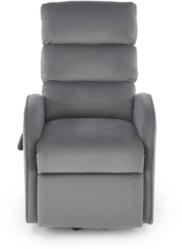 Fotel wypoczynkowy Maroni z funkcją elektrycznego rozkładania do salonu popielaty