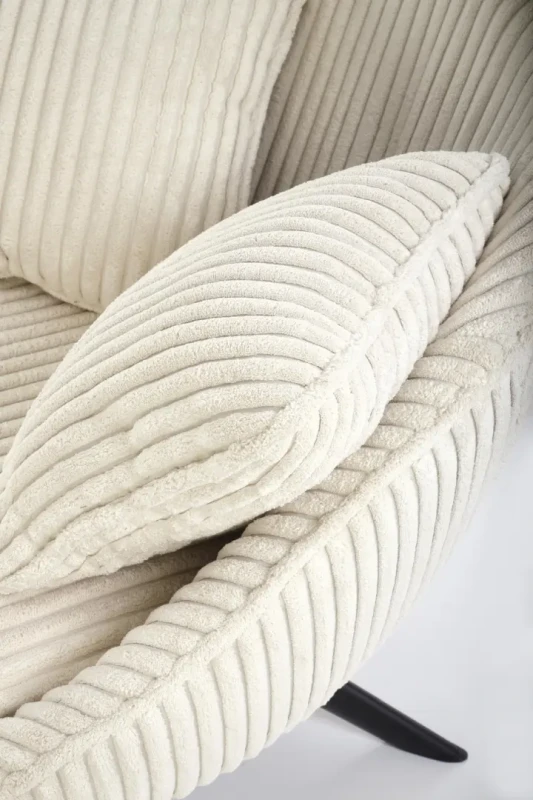 Fotel obrotowy Merry 2 tapicerowany do salonu kremowy