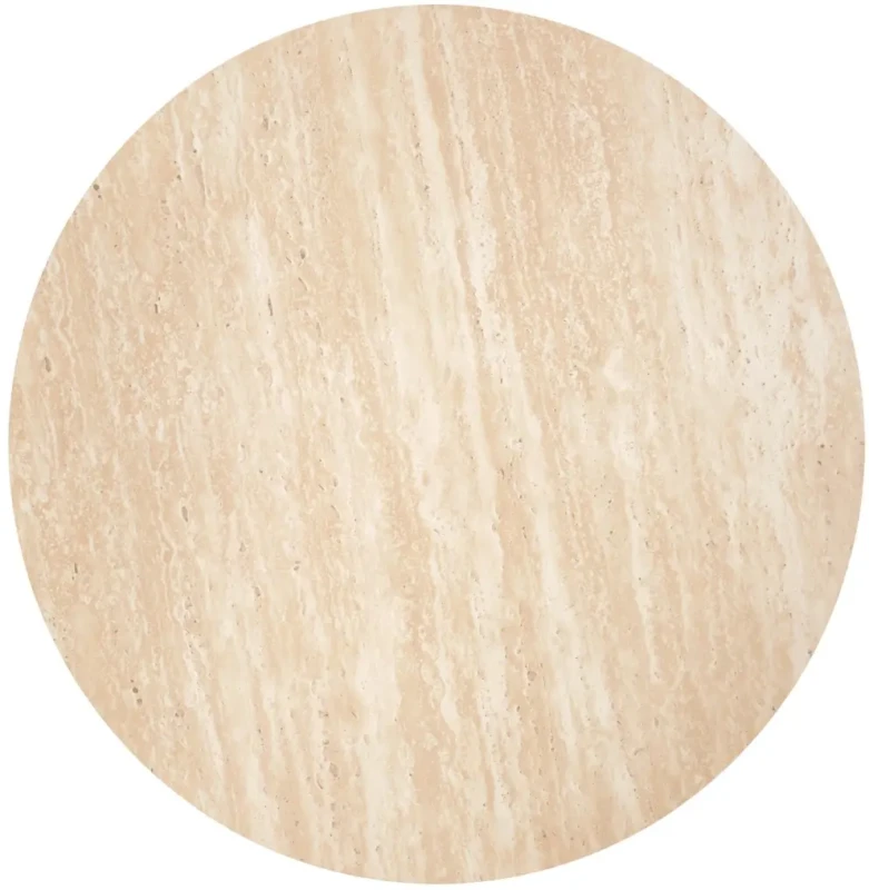 Zestaw 2 stolików Oreo do salonu trawertyn / biały