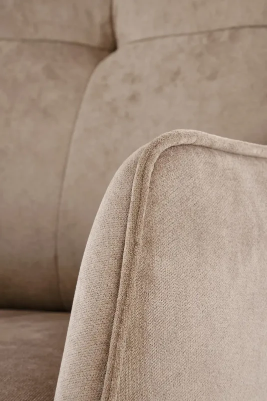 Fotel obrotowy Scampi tapicerowany do salonu cappuccino