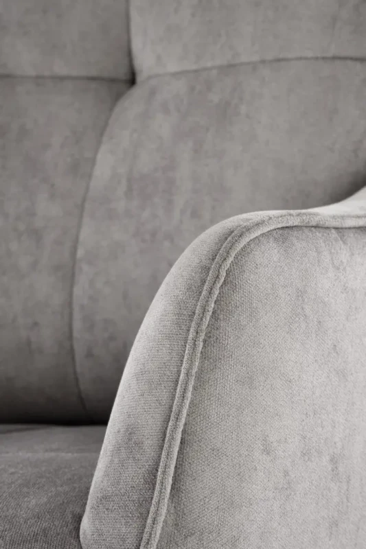 Fotel obrotowy Scampi tapicerowany do salonu popielaty