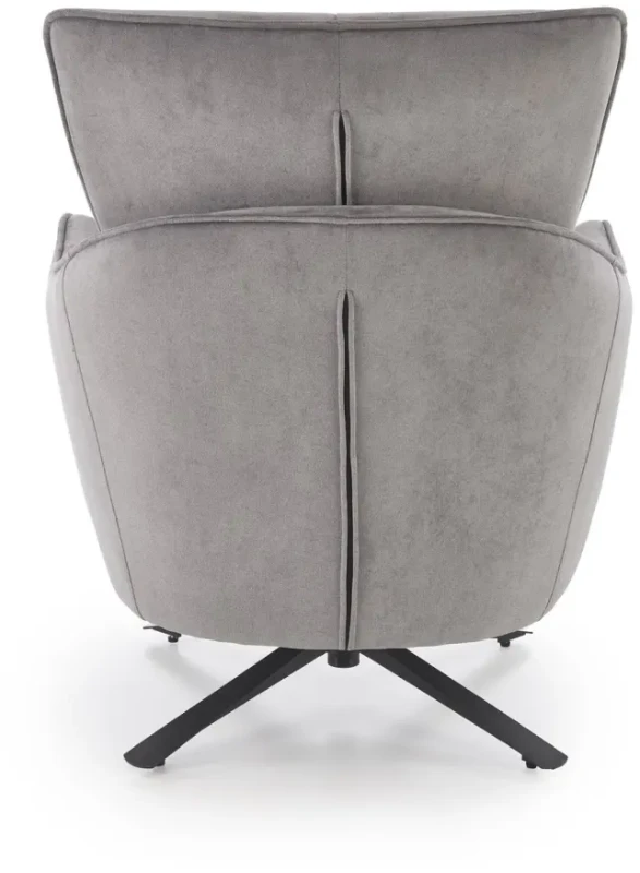 Fotel obrotowy Scampi tapicerowany do salonu popielaty