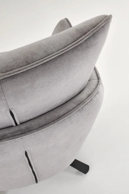 Fotel obrotowy Scampi tapicerowany do salonu popielaty