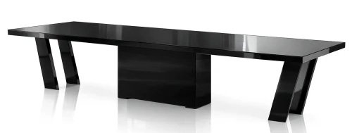 Stół rozkładany GRANDE 160-412 czarny połysk