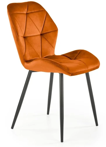 Krzesło K453 tapicerowane do jadalni cynamonowy/czarny