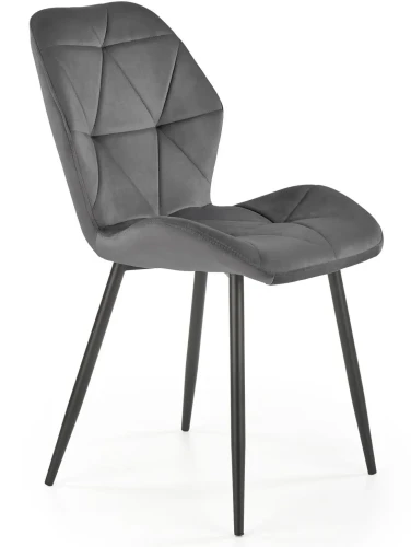Krzesło K453 tapicerowane do jadalni popielaty/czarny