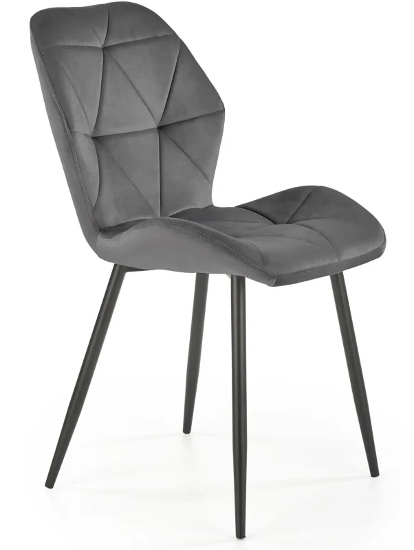 Krzesło K453 tapicerowane do jadalni popielaty/czarny
