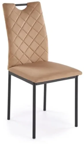 Krzesło K577 tapicerowane do jadalni beżowy / czarny