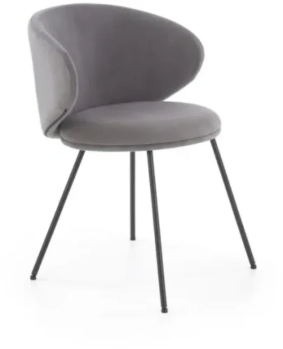 Krzesło K587 tapicerowane do jadalni popielaty/czarny