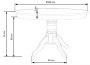 Stół okrągły Gloster 106 cm do jadalni biały