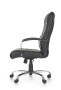Fotel gabinetowy Teksas 63 cm obrotowy skóra licowa z mechanizmem TILT czarny