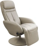 Fotel wypoczynkowy Optima rozkładany eco skóra do salonu cappuccino