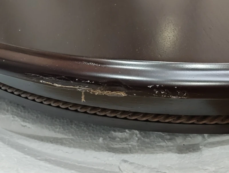 Stół rozkładany Margo 90-125 cm ciemny orzech OUTLET - zdjęcie wady produktu outletowego