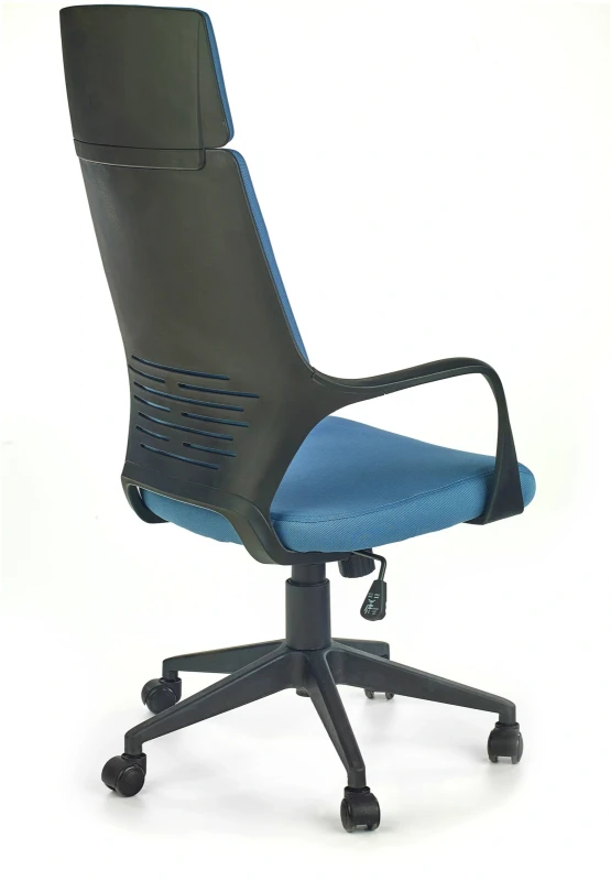 Fotel gabinetowy Voyager obrotowy z mechanizmem TILT do biura czarny / niebieski