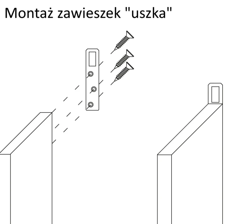 Montaż zawieszek mebla