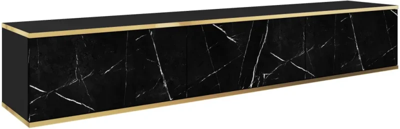 Szafka RTV Oro 175 cm marmur Royal Black