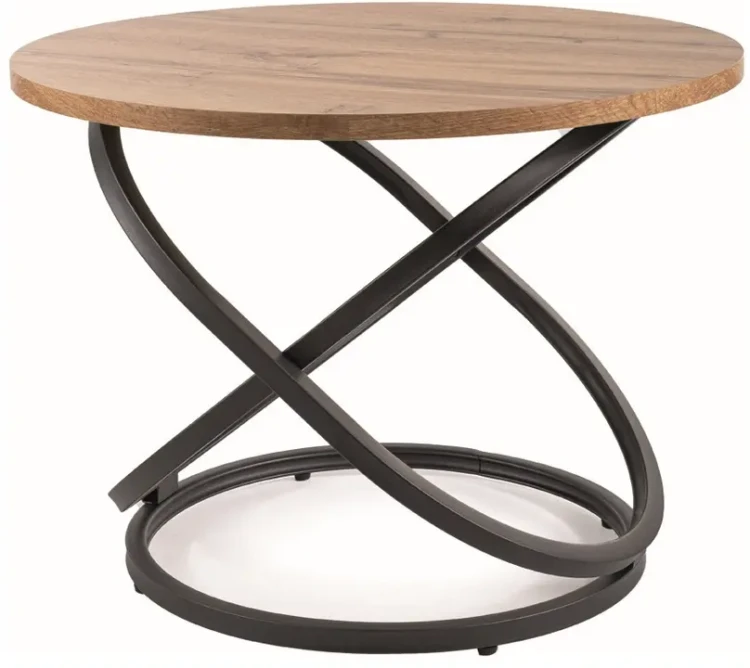 Stolik Eos D dąb artisan/czarny 60 cm