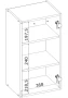 Szafka kuchenna Vento 40 cm górna wisząca 1-drzwiowa biały - rysunek techniczny