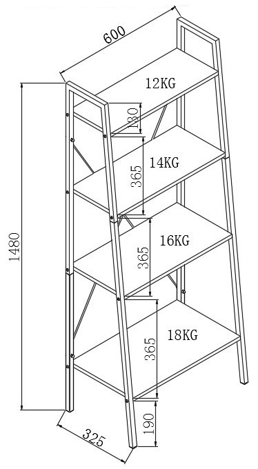 Regał Narvik REG2 do salonu dąb sonoma/biały