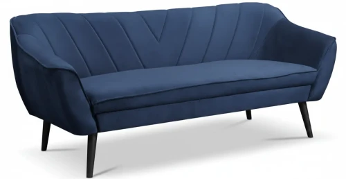 Sofa tapicerowana Mia IV w stylu skandynawskim granatowa OUTLET
