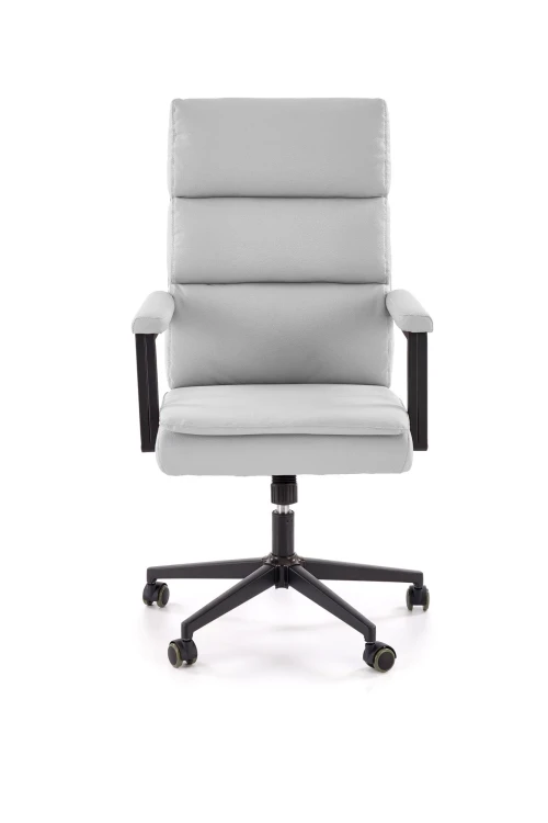 Fotel obrotowy ADRIANO 2 z mechanizmem TILT z eco skóry jasny popiel