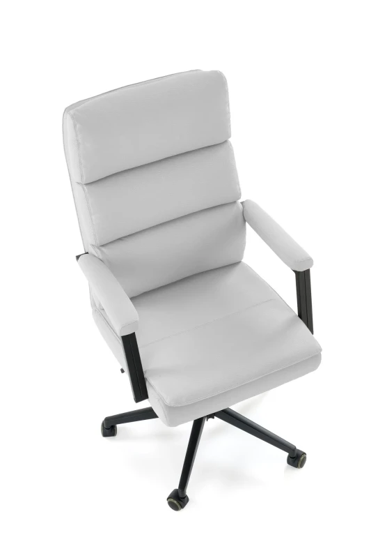 Fotel obrotowy ADRIANO 2 z mechanizmem TILT z eco skóry jasny popiel