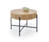 Zestaw 2 ław stolików DANTE z funkcją schowka loft naturalny / czarny