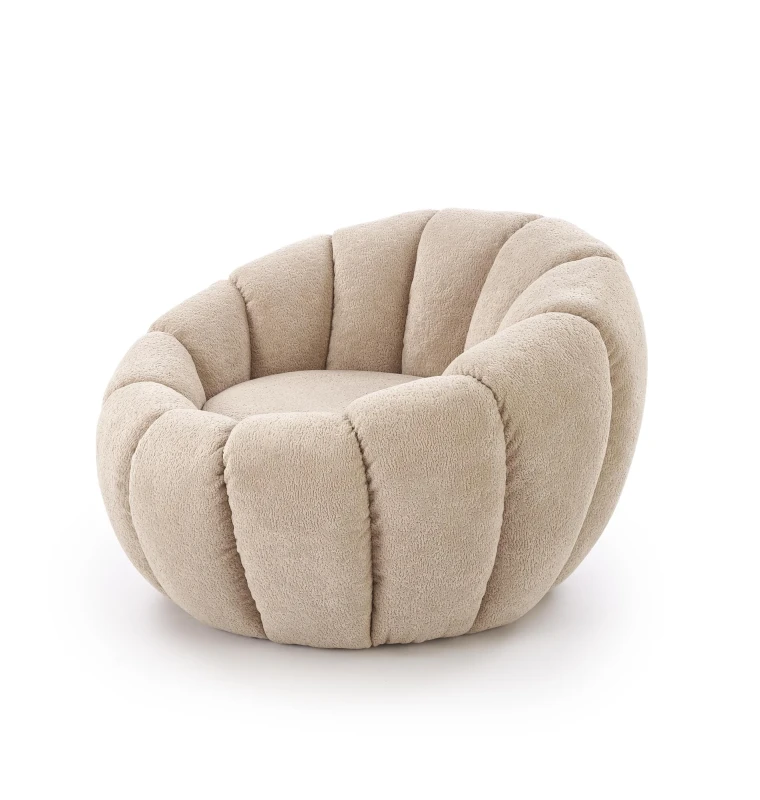 Fotel wypoczynkowy GASPAR 2 tapicerowany nowoczesny beżowy