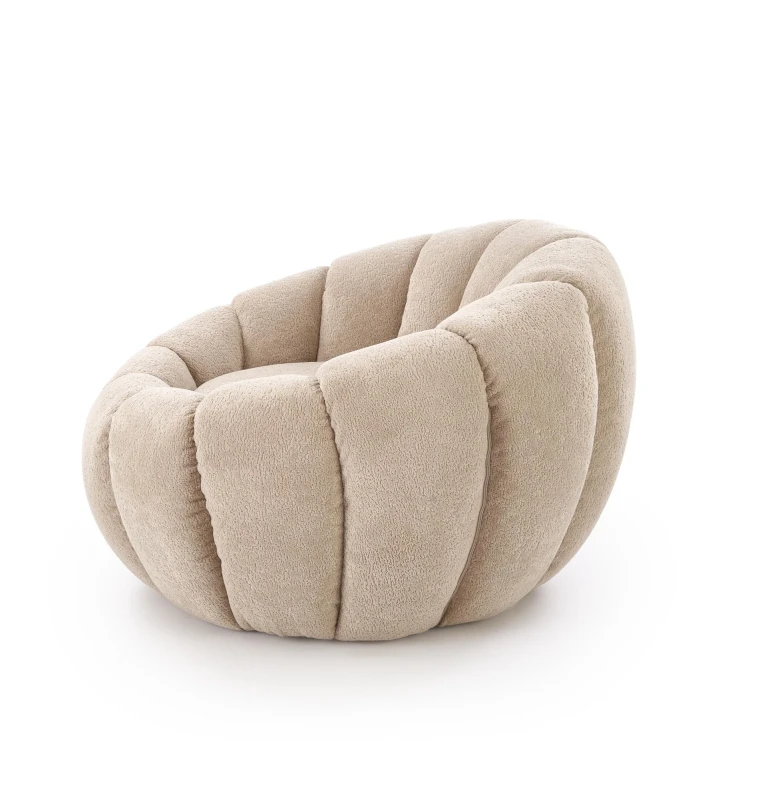 Fotel wypoczynkowy GASPAR 2 tapicerowany nowoczesny beżowy