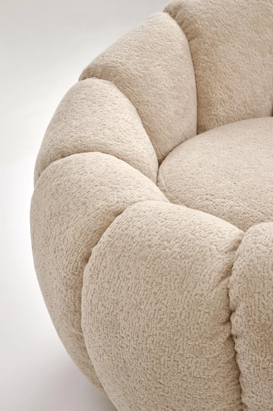 Fotel wypoczynkowy GASPAR 2 tapicerowany nowoczesny beżowy