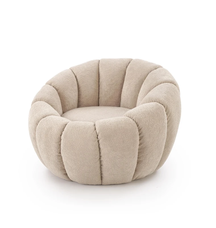 Fotel wypoczynkowy GASPAR 2 tapicerowany nowoczesny beżowy