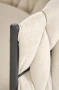 Hoker barowy H125 tapicerowany nowoczesny z oparciem do kuchni beżowy/czarny