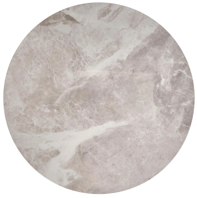 Zestaw 2 ław stolików kawowych ITAKA okrągłe popielaty marmur/grafitowy