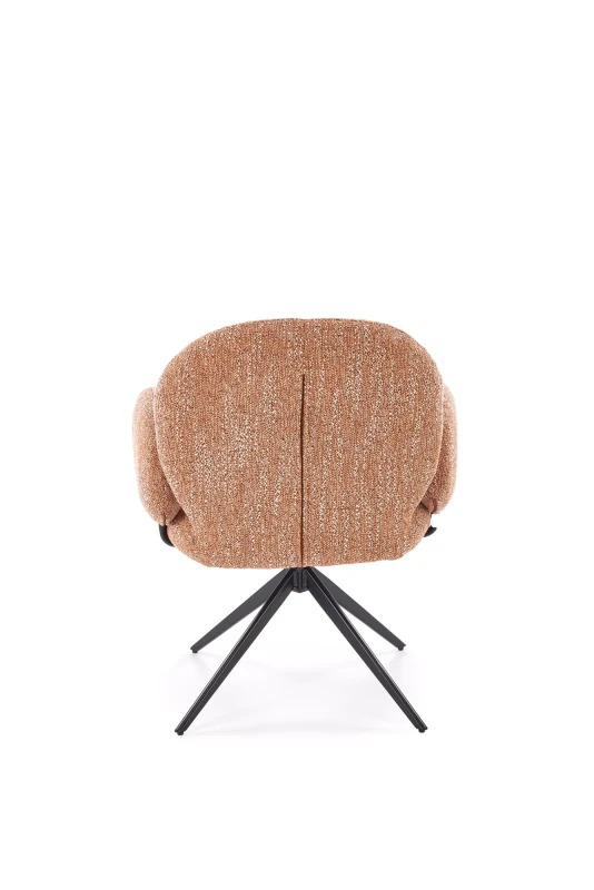 Krzesło obrotowe K568 tapicerowane do jadalni cynamonowe