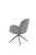 Krzesło obrotowe K568 tapicerowane do jadalni popielaty