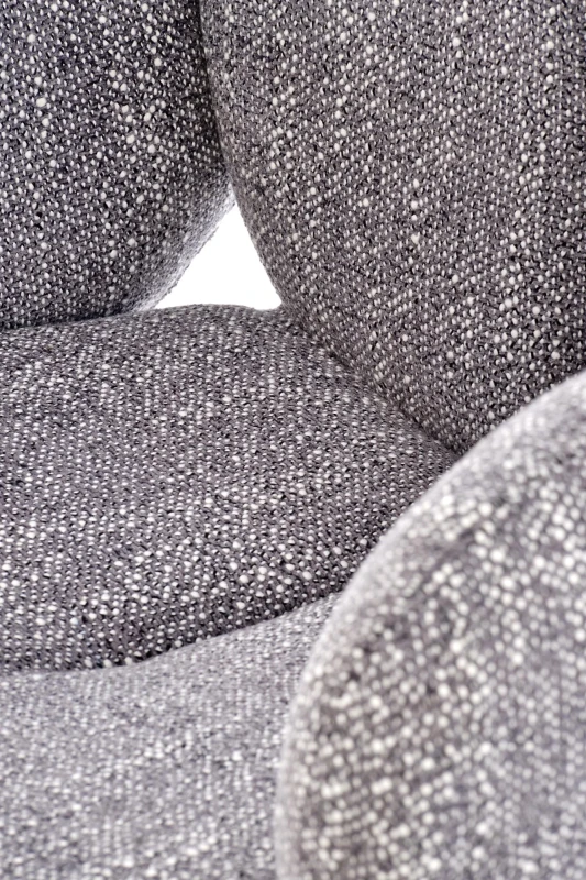 Krzesło obrotowe K568 tapicerowane do jadalni popielaty