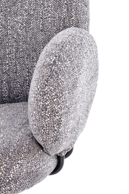 Krzesło obrotowe K568 tapicerowane do jadalni popielaty