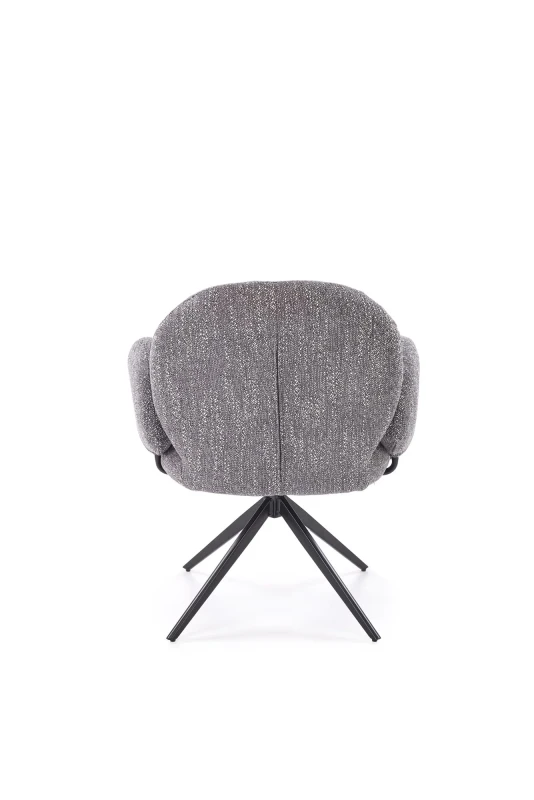 Krzesło obrotowe K568 tapicerowane do jadalni popielaty